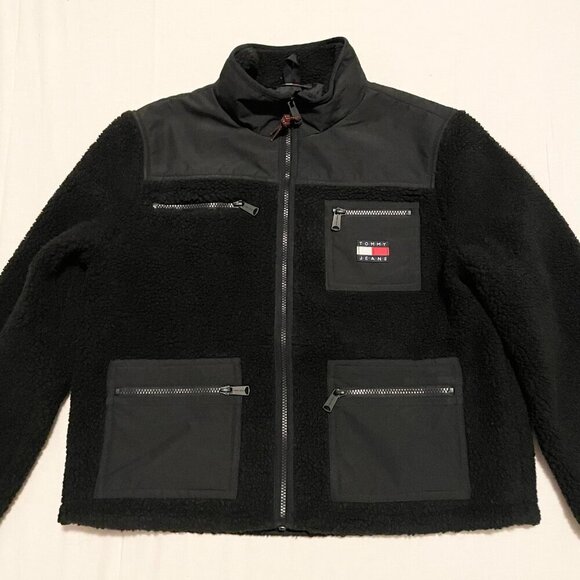 Tommy Hilfiger Jeans Fleece Jacket Womens Size Medium - Picture 2 of 16